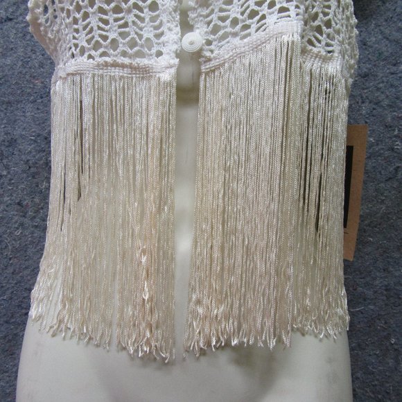 White Fringe Cool Wear Cover Up - Picture 3 of 10